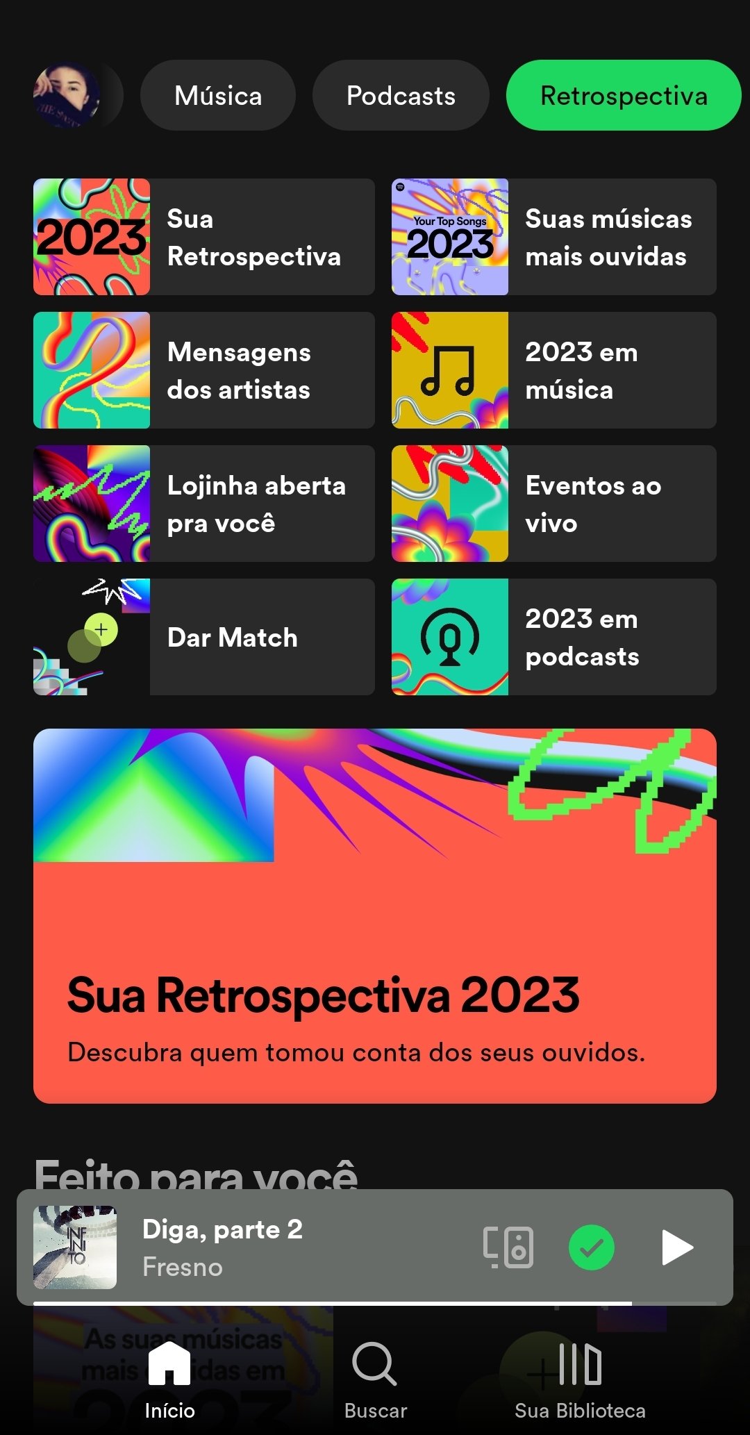 Retrospectiva Spotify Wrapped 2023 está disponível no app e no PC
