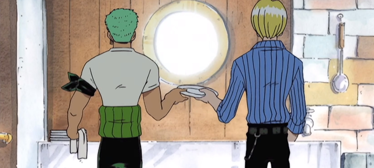Sanji e Zoro lavam pratos por 24 horas em transmissão zoeira da Netflix