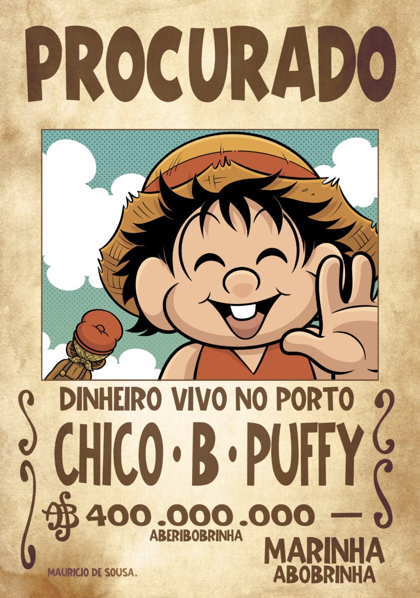 Chico Bento em cartaz de procurado inspirado por One Piece (MSP/Reprodução)