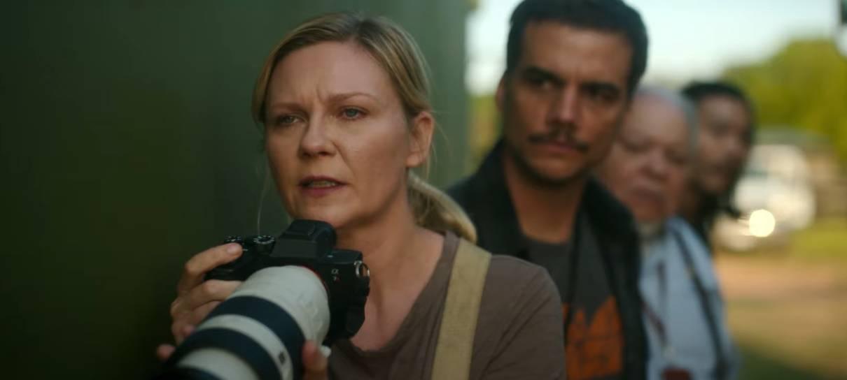 Kirsten Dunst e Wagner Moura enfrentam conflitos em trailer de Guerra Civil