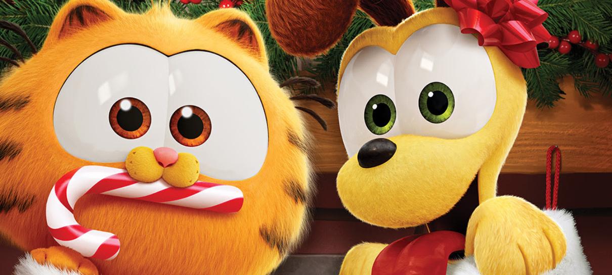 Garfield: Fora de Casa ganha pôster natalino fofo