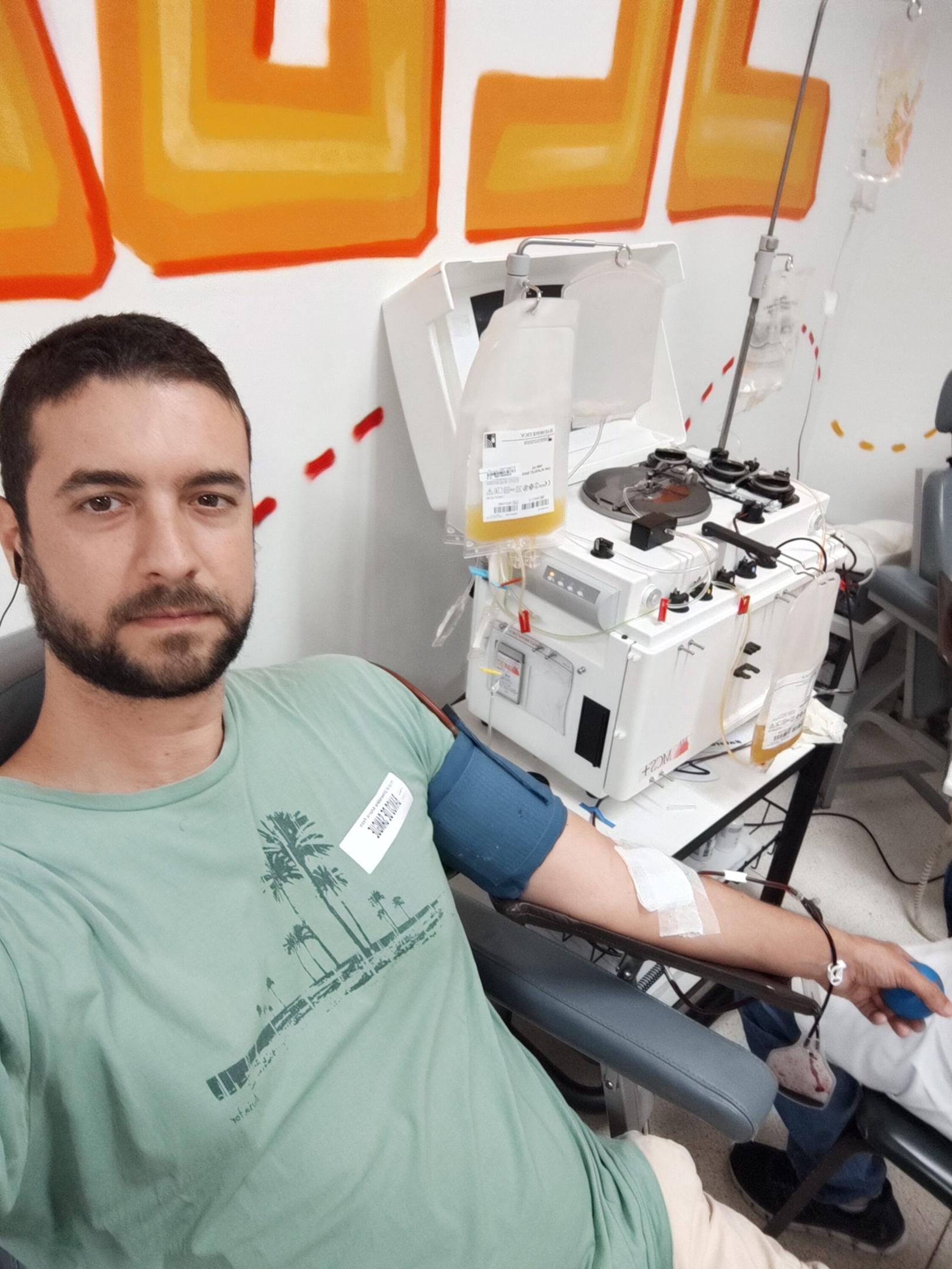 Igor Rofrigues - doação de plaquetas.