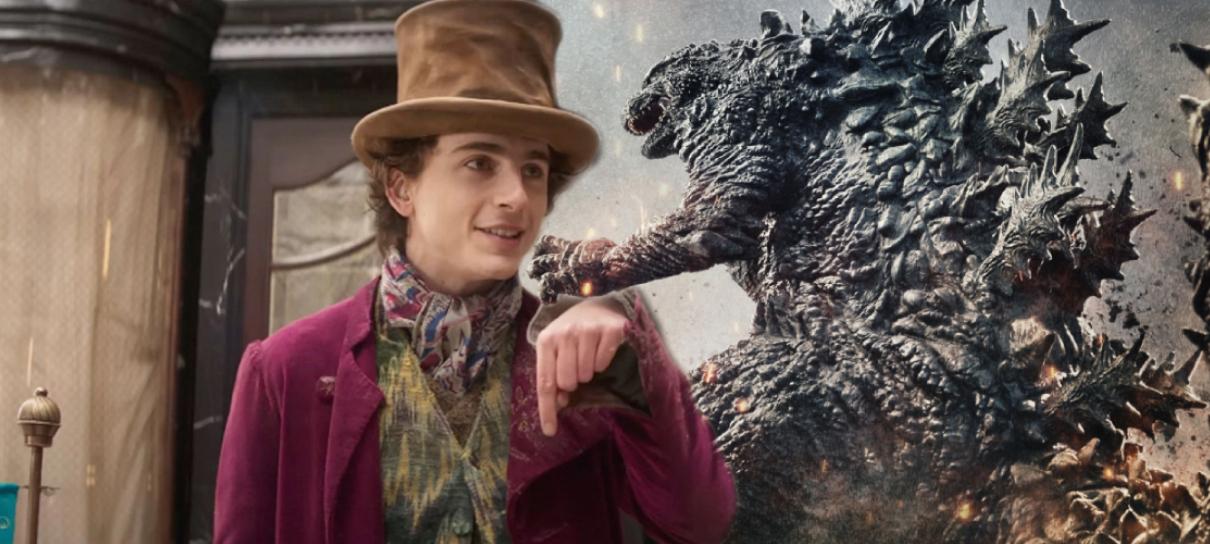 Wonka escapa da fúria de Godzilla e mantém topo da bilheteria brasileira