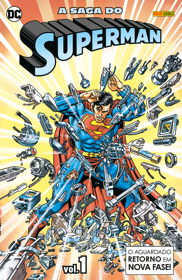 Capa do volume 1 da nova coleção de A Saga do Superman desenhada por Dan Jurgens (Panini/Reprodução)