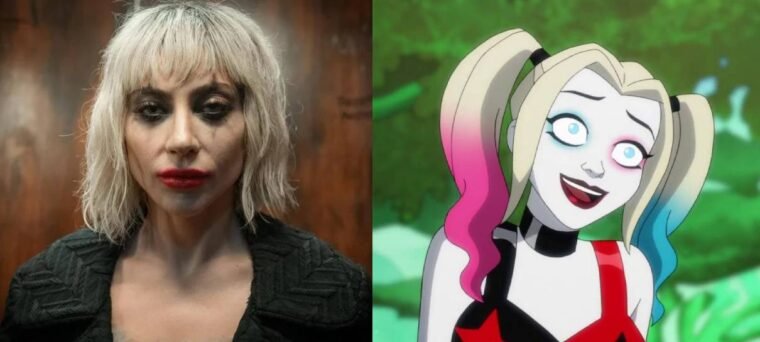 Imagem de Coringa 2 e da animação Harley Quinn