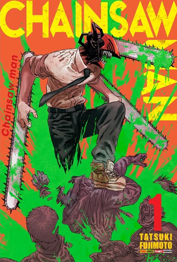 Capa do primeiro volume de Chainsaw Man (Planet Mangá/Reprodução)