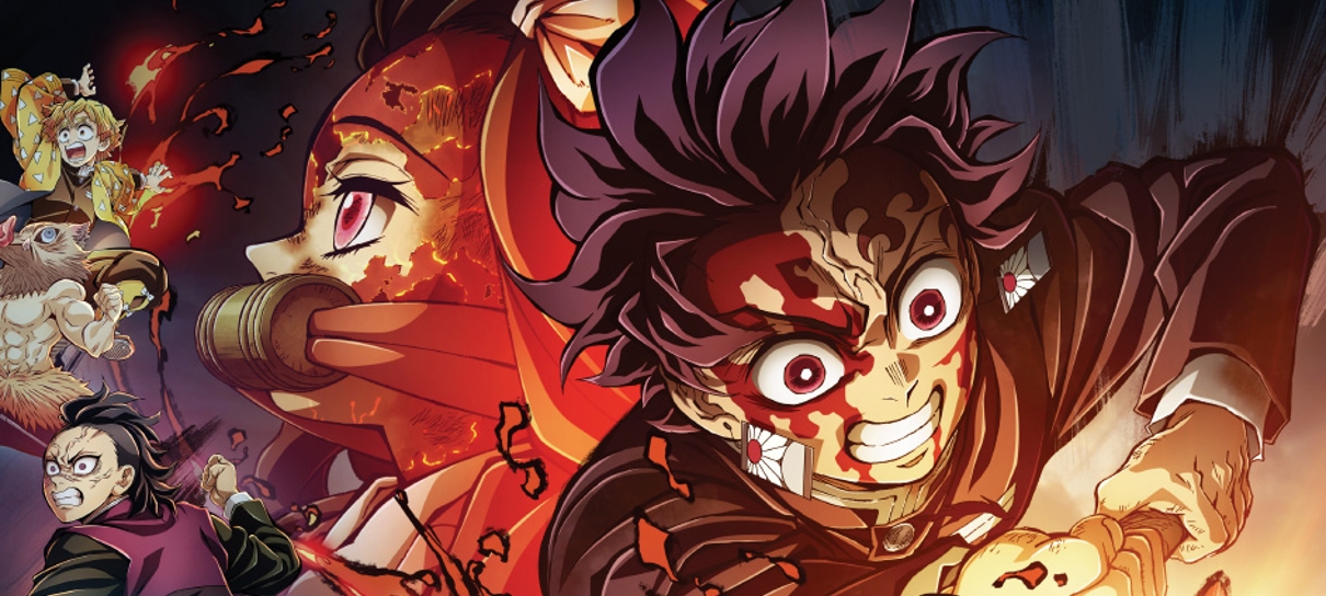 Novo filme de Demon Slayer ganha cartaz com Tanjiro, Nezuko e companhia