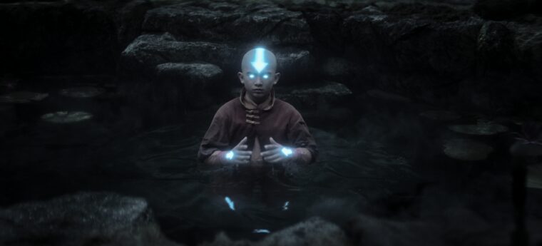 Aang no Estado Avatar no live-action (Netflix/Reprodução)