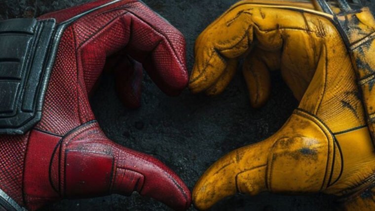 Deadpool & Wolverine fazem coraçãozinho em pôster romântico do novo filme