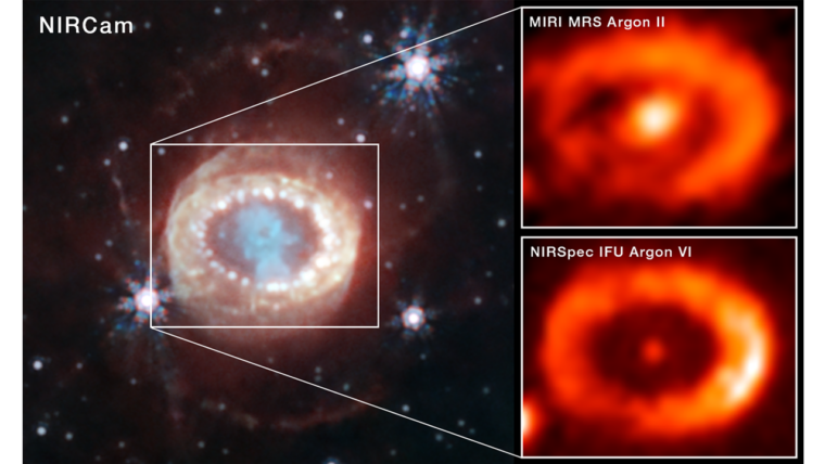 James Webb encontra evidência de uma estrela de nêutrons em supernova ()
