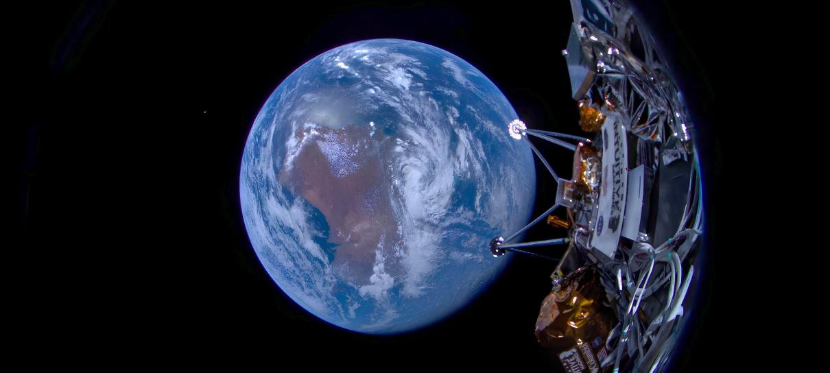 Sonda da missão IM-1, que deve pousar na Lua, envia primeiras imagens para Terra