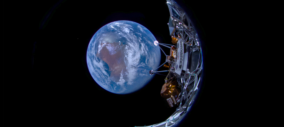 Missão que busca primeiro pouso de uma empresa privada na Lua divulga imagens