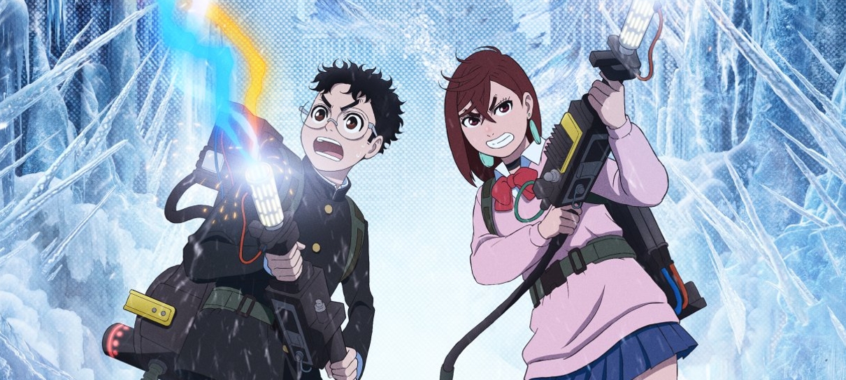Anime de Dan Da Dan e Ghostbusters fazem crossover divertido em cartaz 