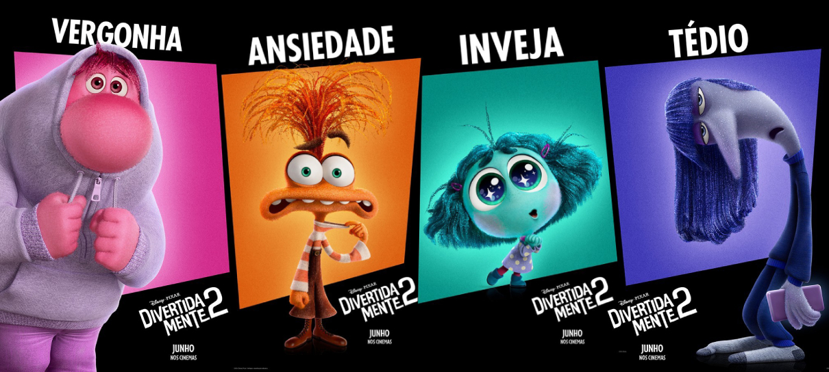 Divertida Mente 2 apresenta emoções em novos cartazes - Jovem Nerd