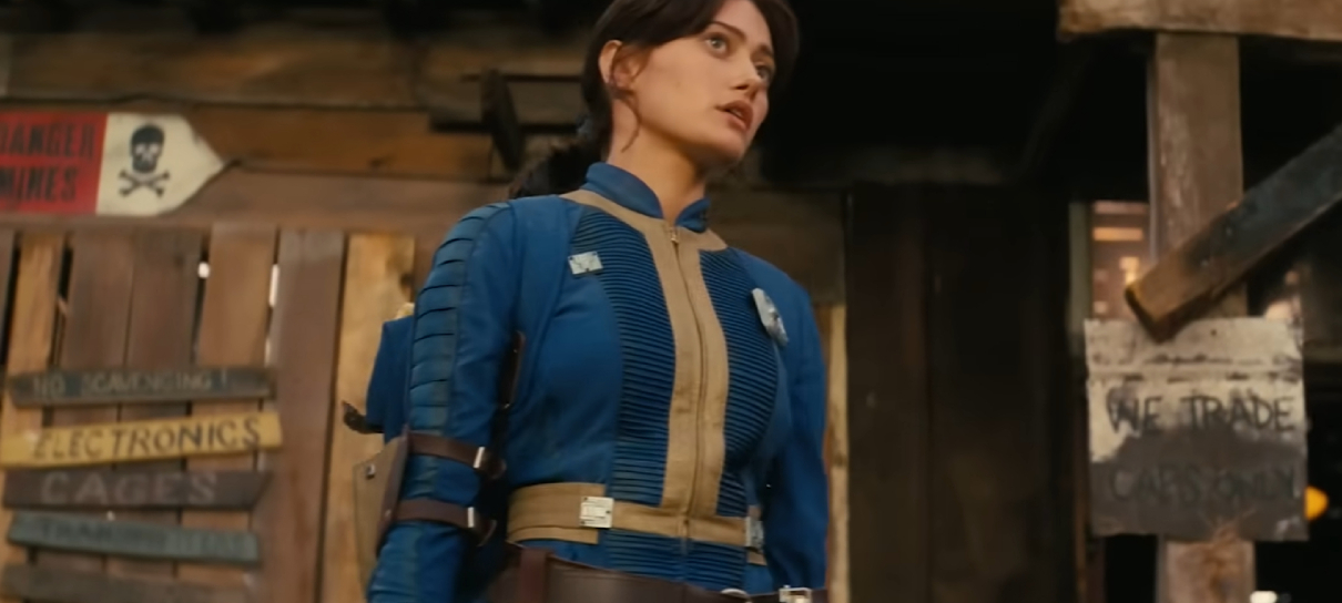 Lucy tenta dialogar com The Ghoul em cena da série de Fallout