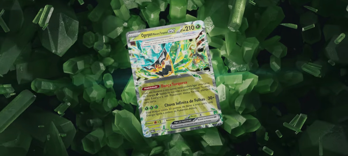 Pokémon TCG anuncia expansão Máscaras do Crepúsculo com estreia de Ogerpon