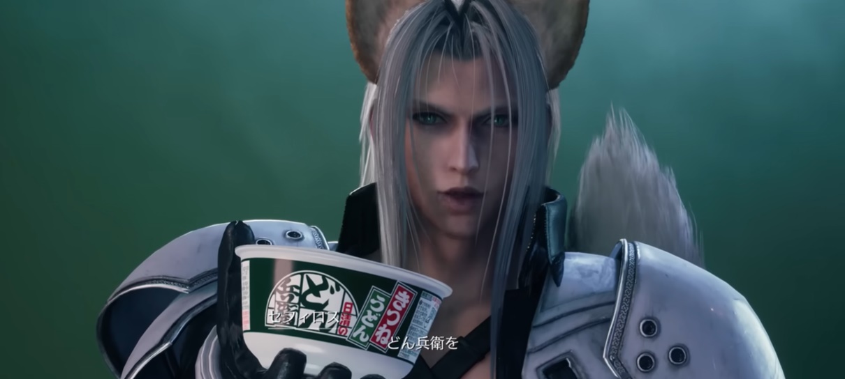 Sephiroth assombra Cloud com miojos em comercial japonês