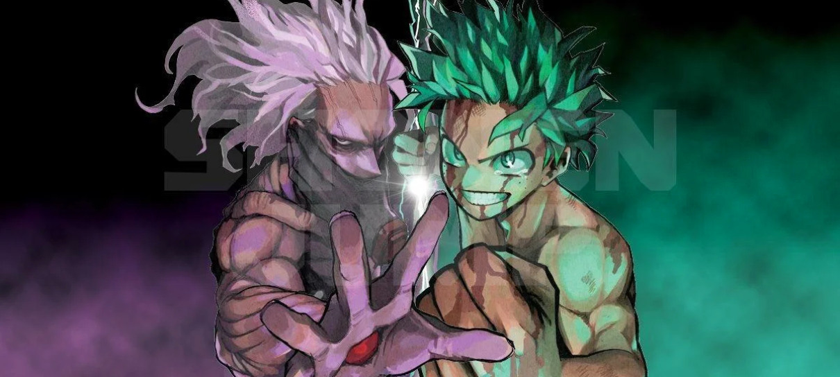 Arte para arco final de My Hero Academia destaca Deku e Shigaraki