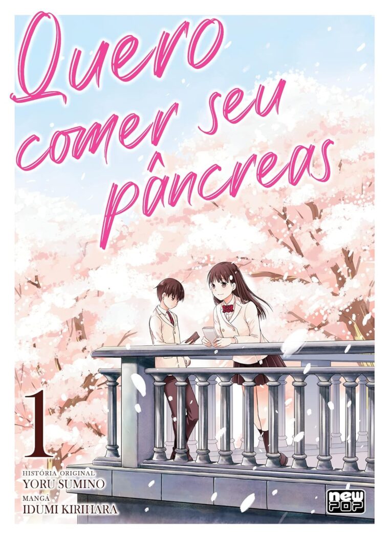 Capa do primeiro volume de Quero Comer seu Pâncreas (New Pop/Divulgação)