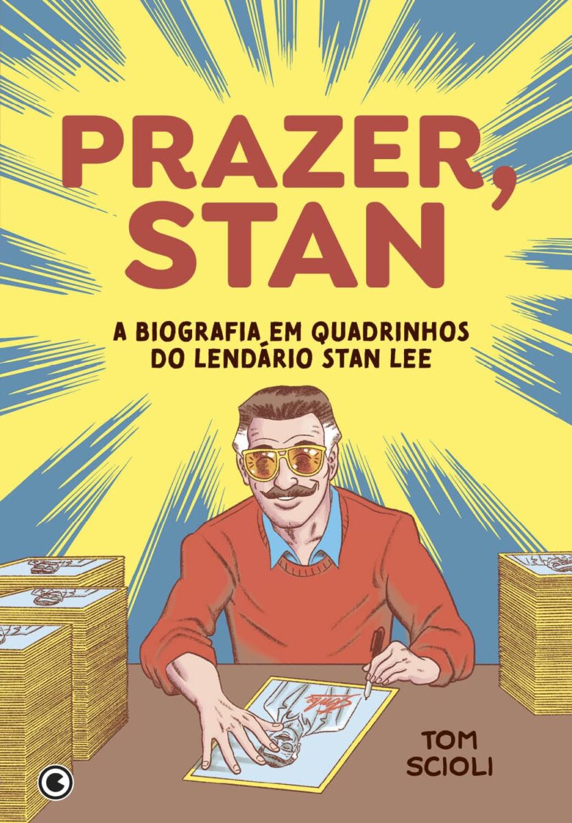 Capa da HQ Prazer, Stan: A biografia em quadrinhos do lendário Stan Lee, de Tom Scioli (Conrad/Reprodução)