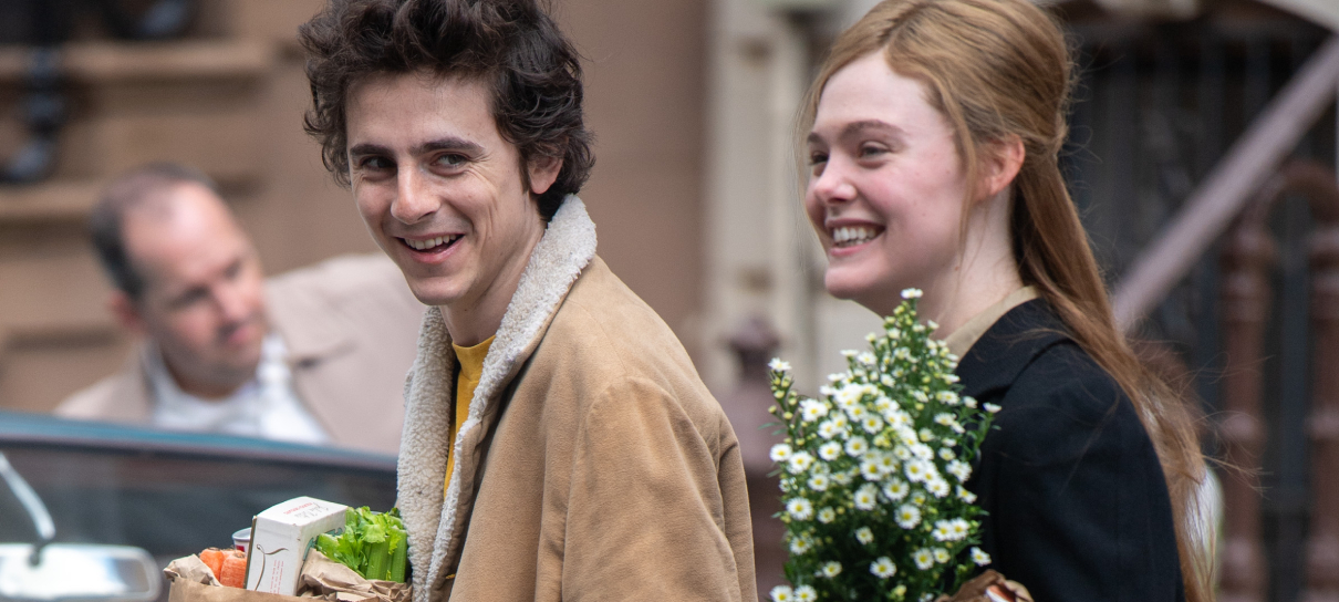 Elle Fanning se junta a Chalamet em fotos da cinebiografia de Bob Dylan