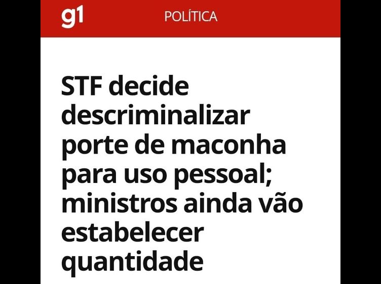 Descrminalização da Maconha