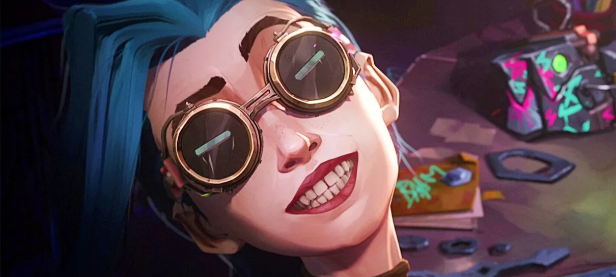 Arcane emoldura cartazes da 2ª temporada com estilhaços e grafites