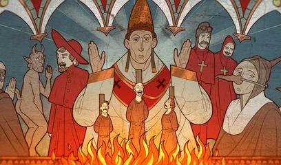 Inquisição, fogueira e beijo satânico