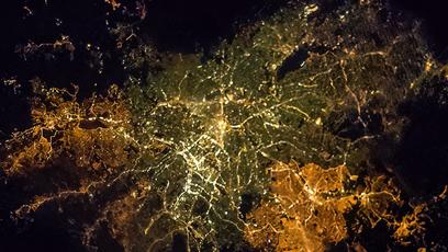 Foto mostra cidade de São Paulo vista da Estação Espacial Internacional