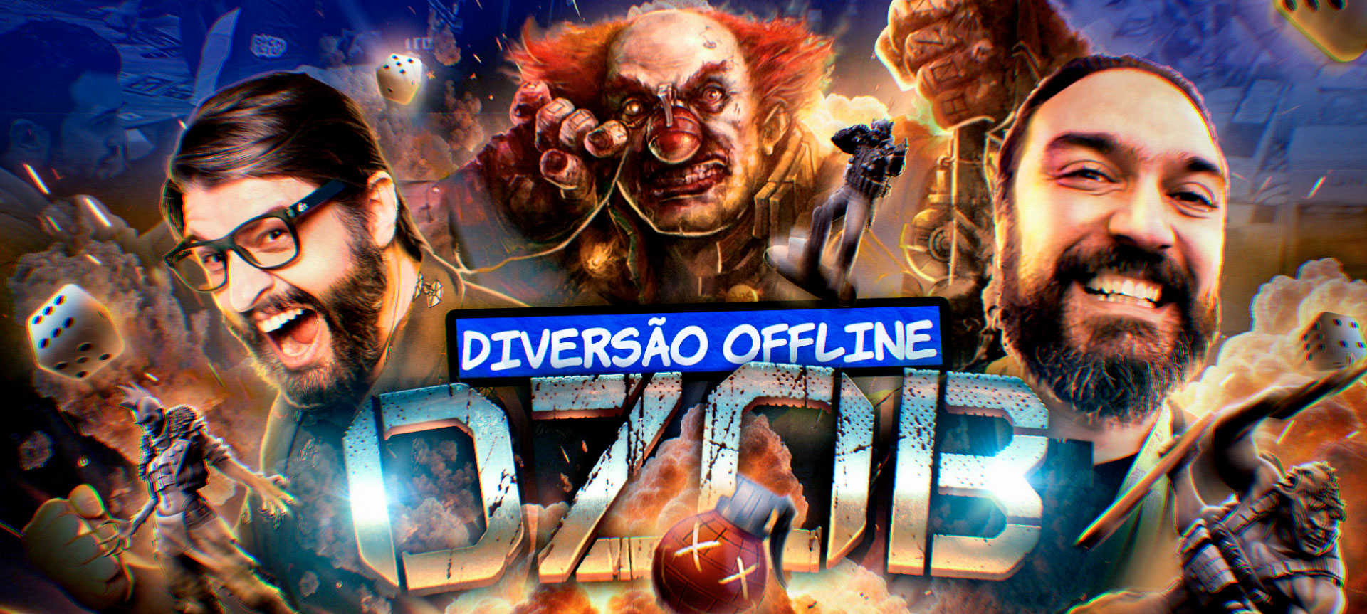 Jovem Nerd, Didi Braguinha e Ozob curtindo offline