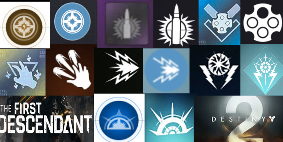 Comparações dos ícones de The First Descendant e Destiny 2