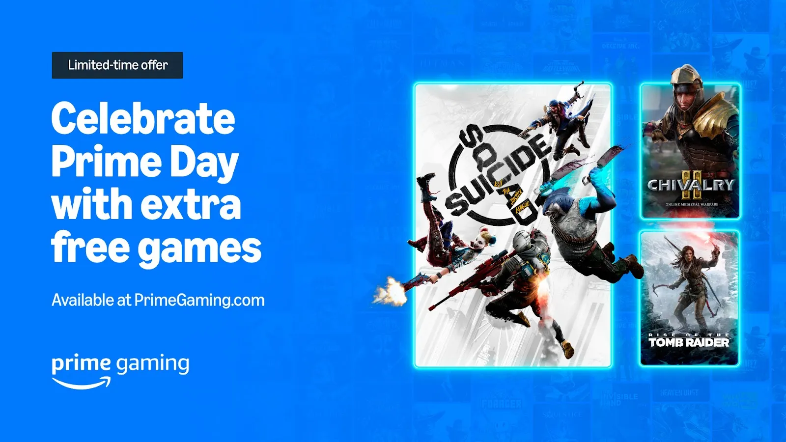 Imagem promocional dos jogos extra do Prime Gaming em julho
