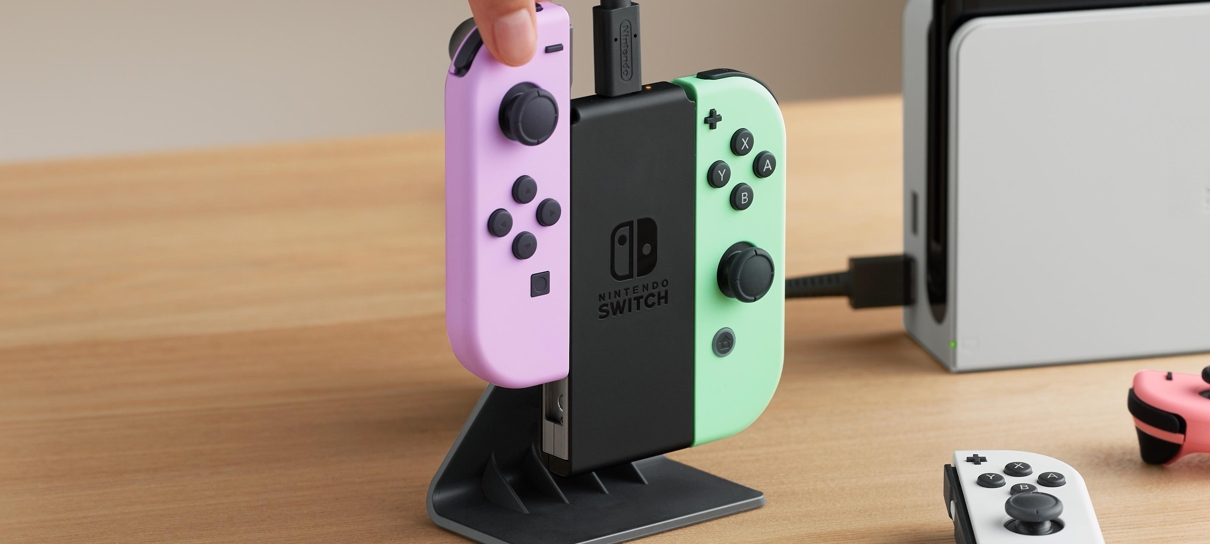 Após sete anos de Switch, Nintendo anuncia base de carregamento para Joy-Con