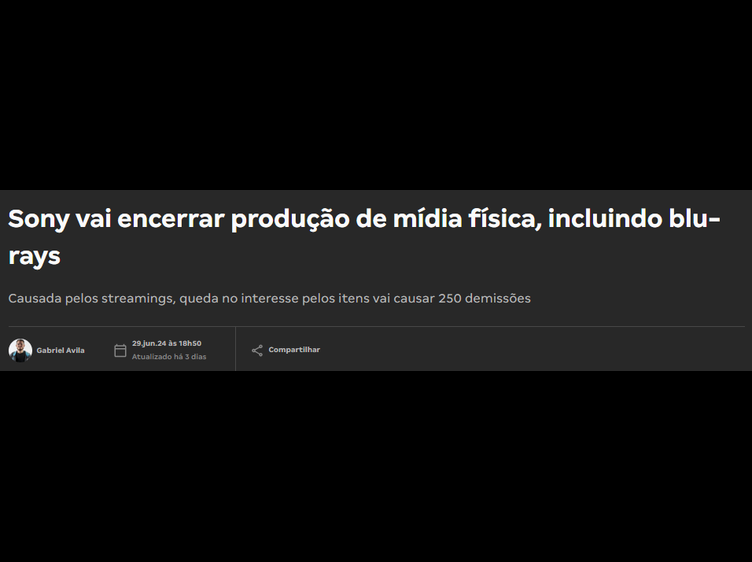 Sony Midia Fisica