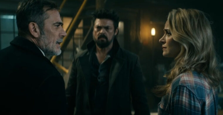 Billy Bruto assiste a uma discussão entre as visões de Joe Kessler e Becca Bruto (Amazon Prime Video/Reprodução)