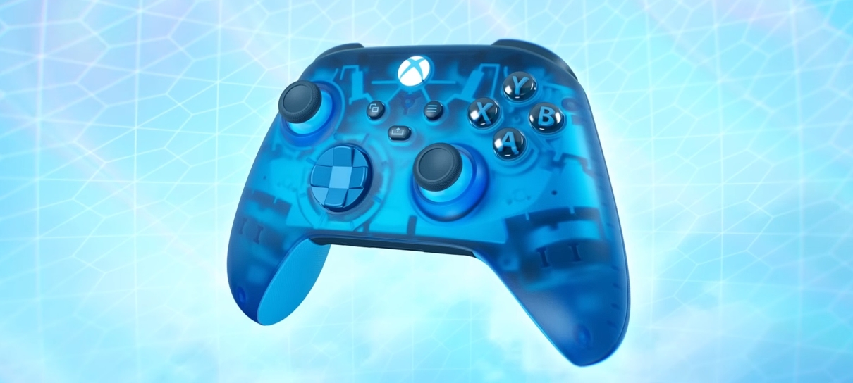 Microsoft revela nova edição do controle de Xbox com visual transparente