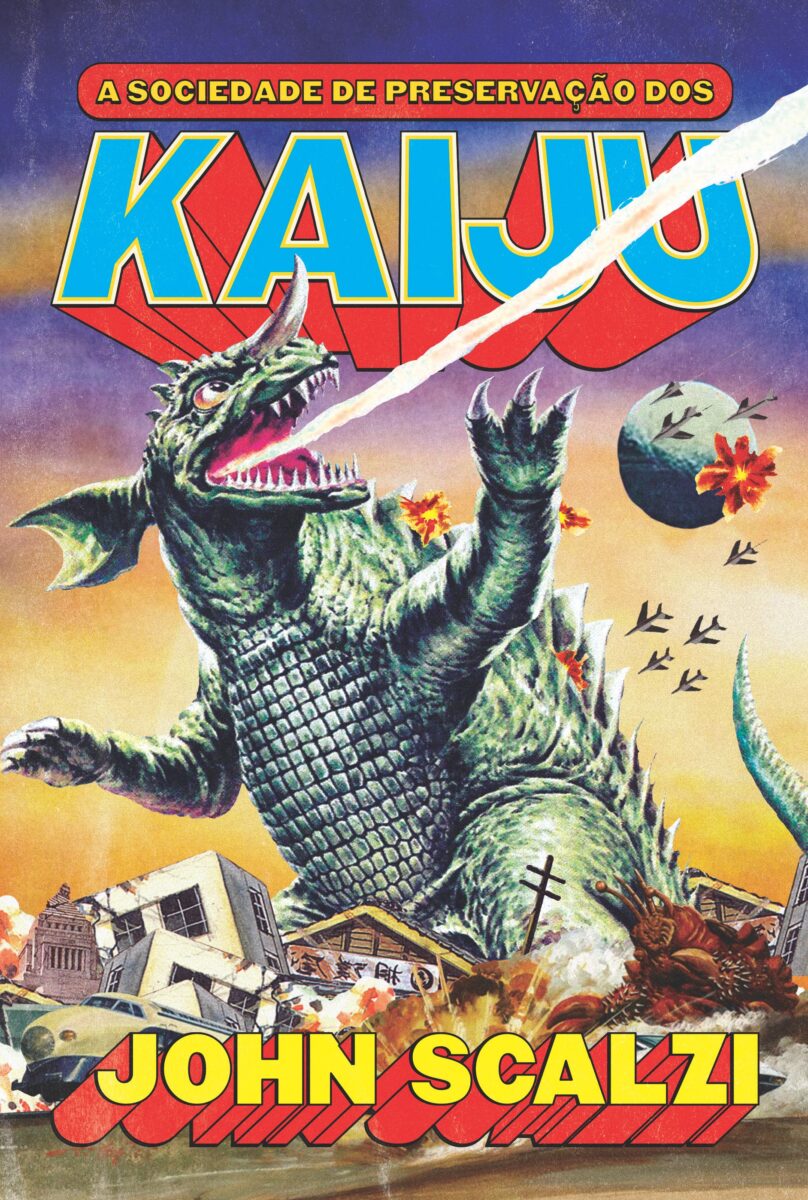Capa de A Sociedade de Preservação dos Kaiju, livro que trará o autor John Scalzi ao Brasil (Aleph/Reprodução)