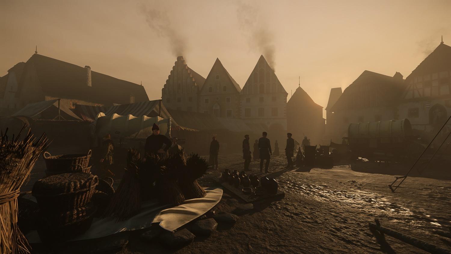 Cena de uma cidade de Kingdom Come Deliverance II