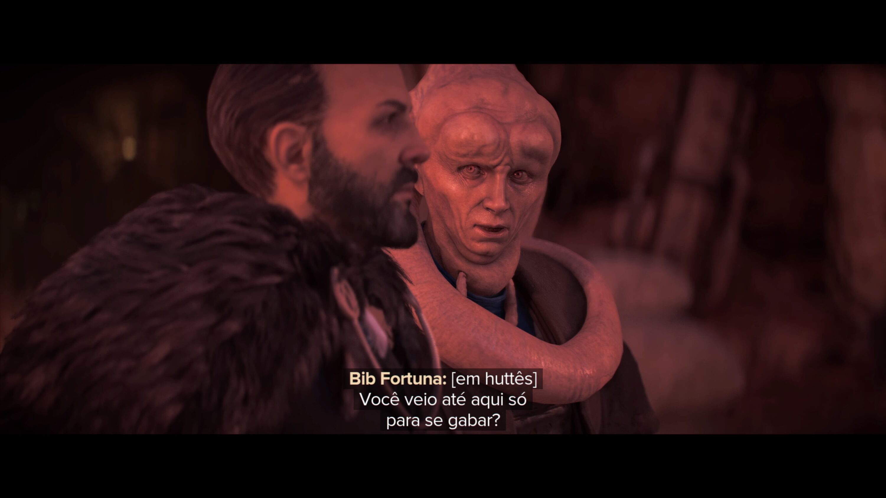 Bib Fortuna em cutscene de Star Wars Outlaws
