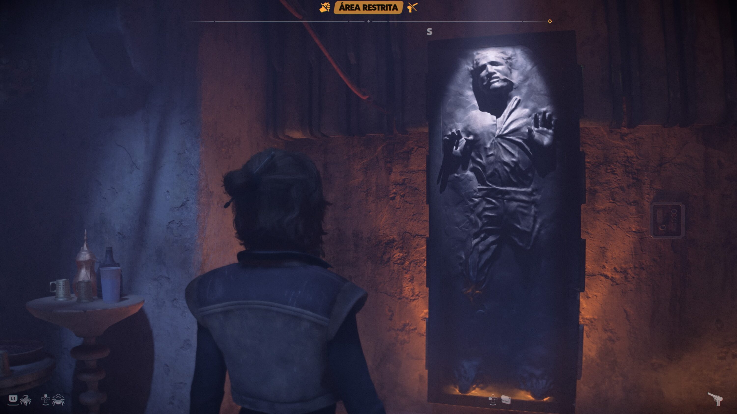 Han Solo em gameplay de Star Wars Outlaws