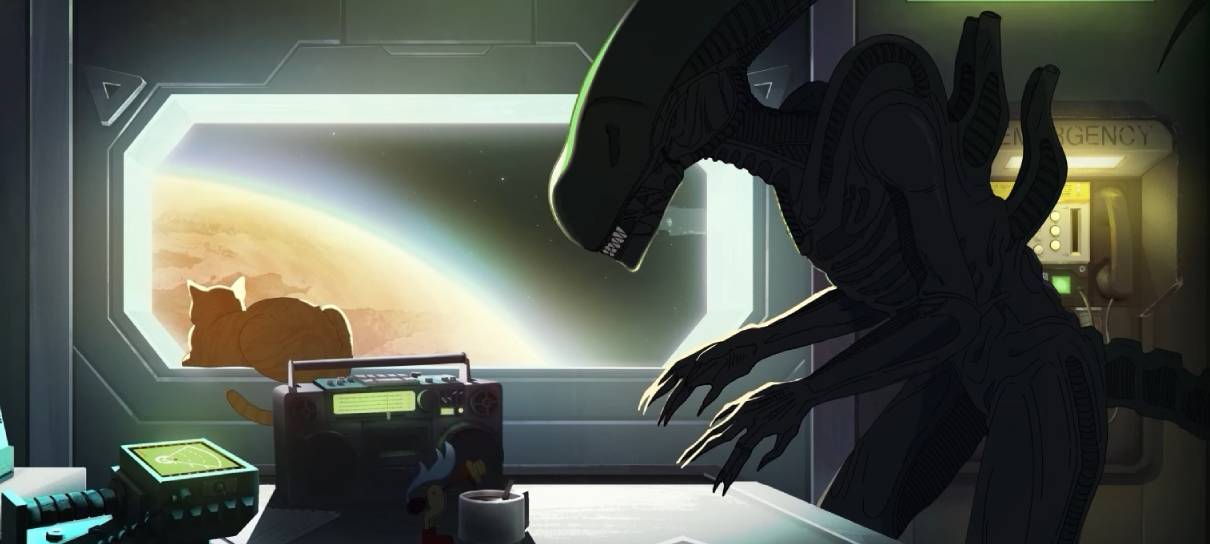 Alien e Menina do Lofi se juntam em playlist para relaxar no espaço