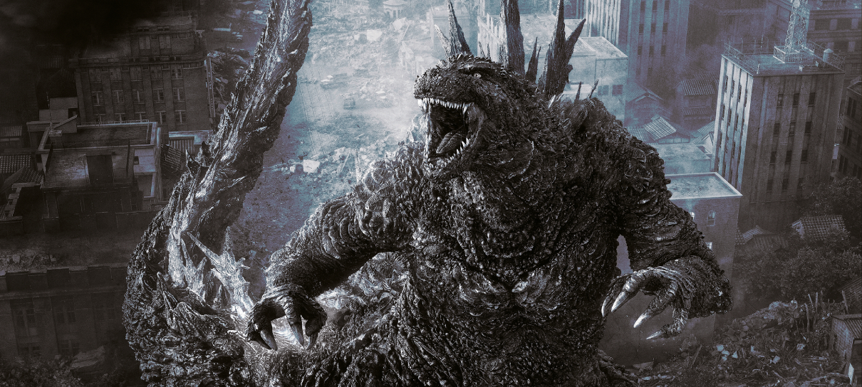 Godzilla ataca Tóquio no cartaz brasileiro de Minus One Minus