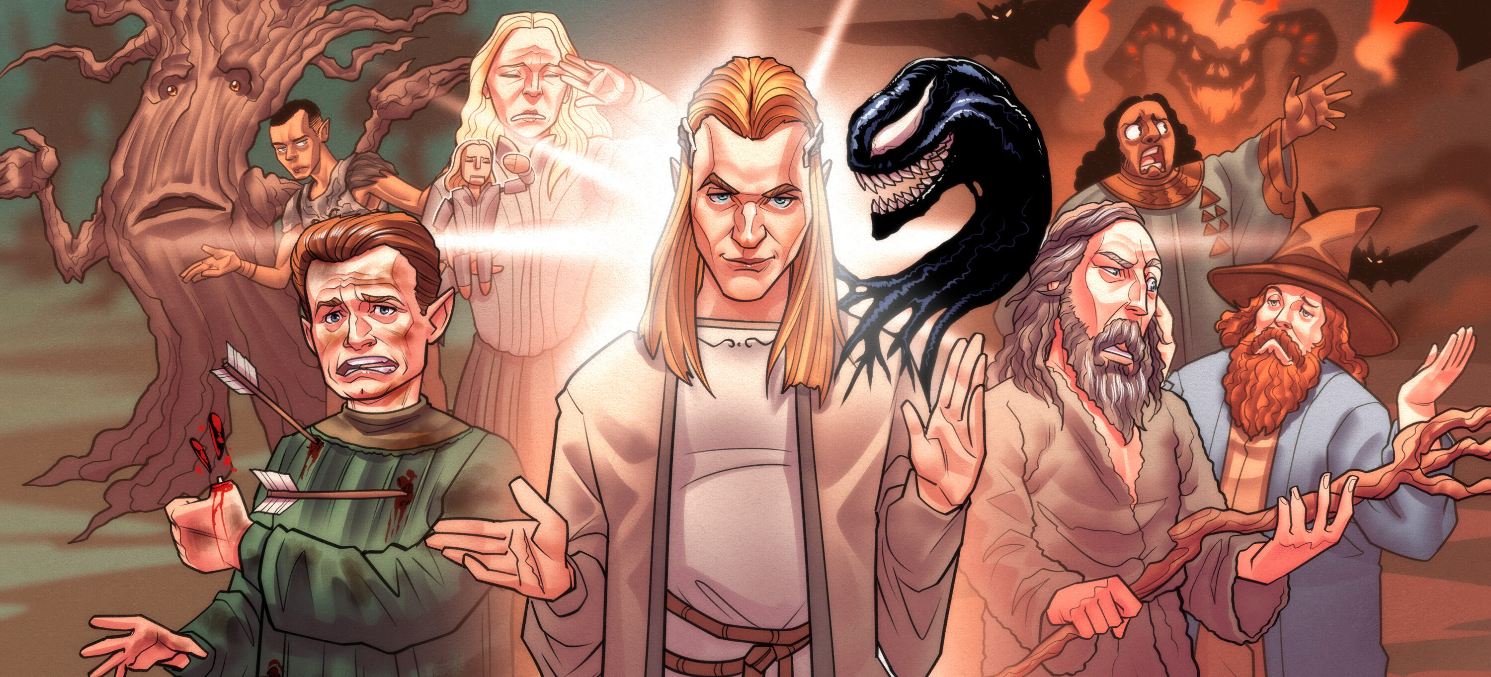 Capa do episódio Anéis de Poder: Venon, um Grand Elf e um Ah Não entram na terra média…