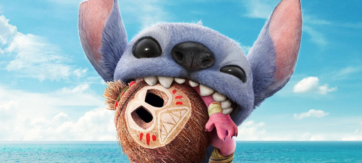 Lilo & Stitch faz crossover fofo com Moana em cartaz oficial