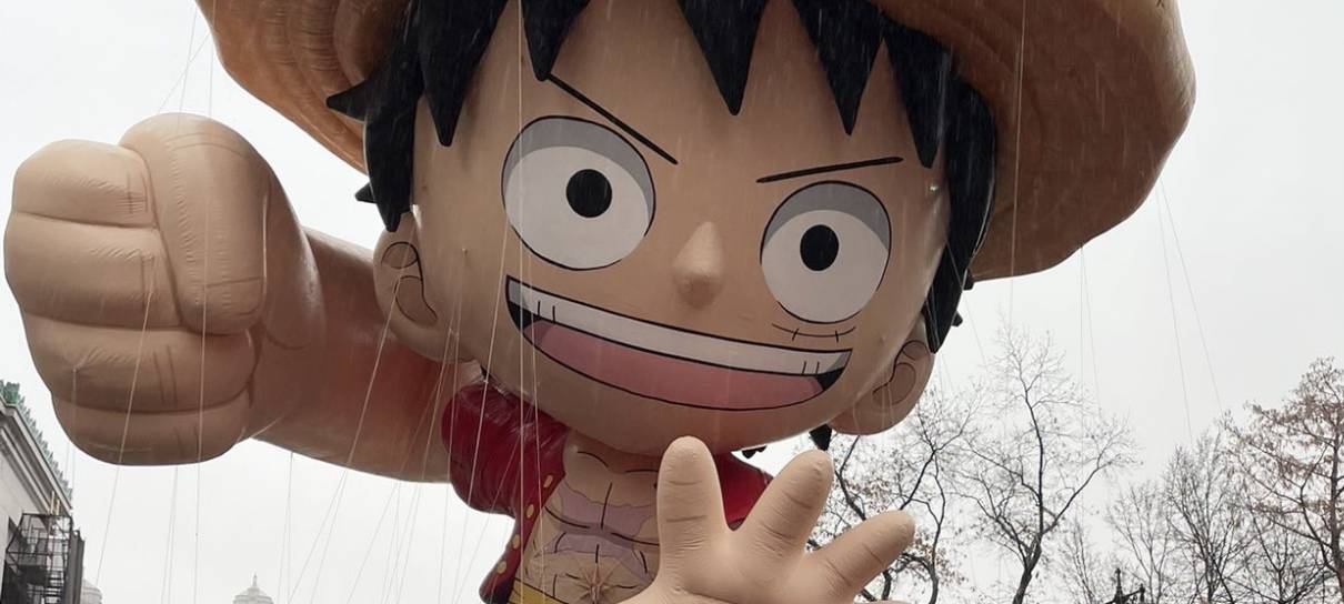 Luffy volta ao desfile de Ação de Graças com balão gigante (e dessa vez deu certo!)