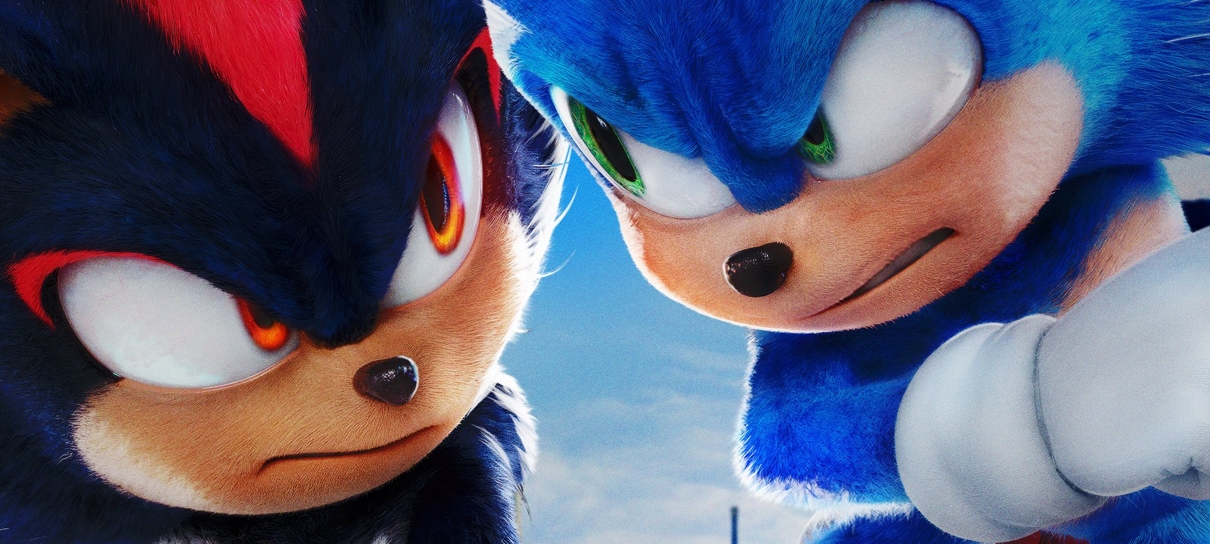 Sonic 3 ganha cartaz com rivalidade entre o ouriço azul e Shadow