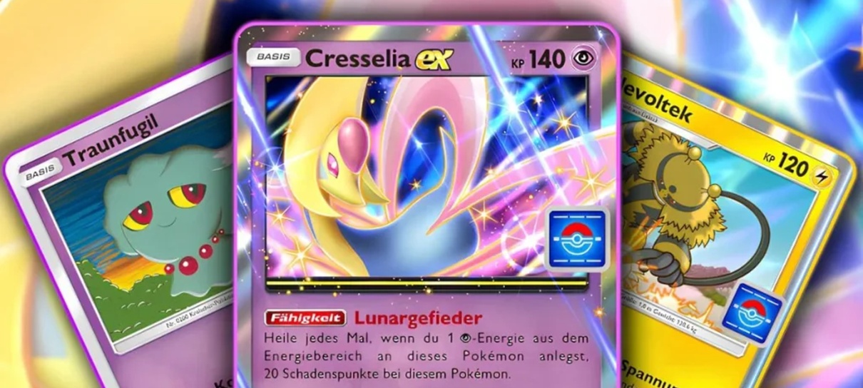 Pokémon TCG Pocket recebe evento gratuito com carta rara do Cresselia