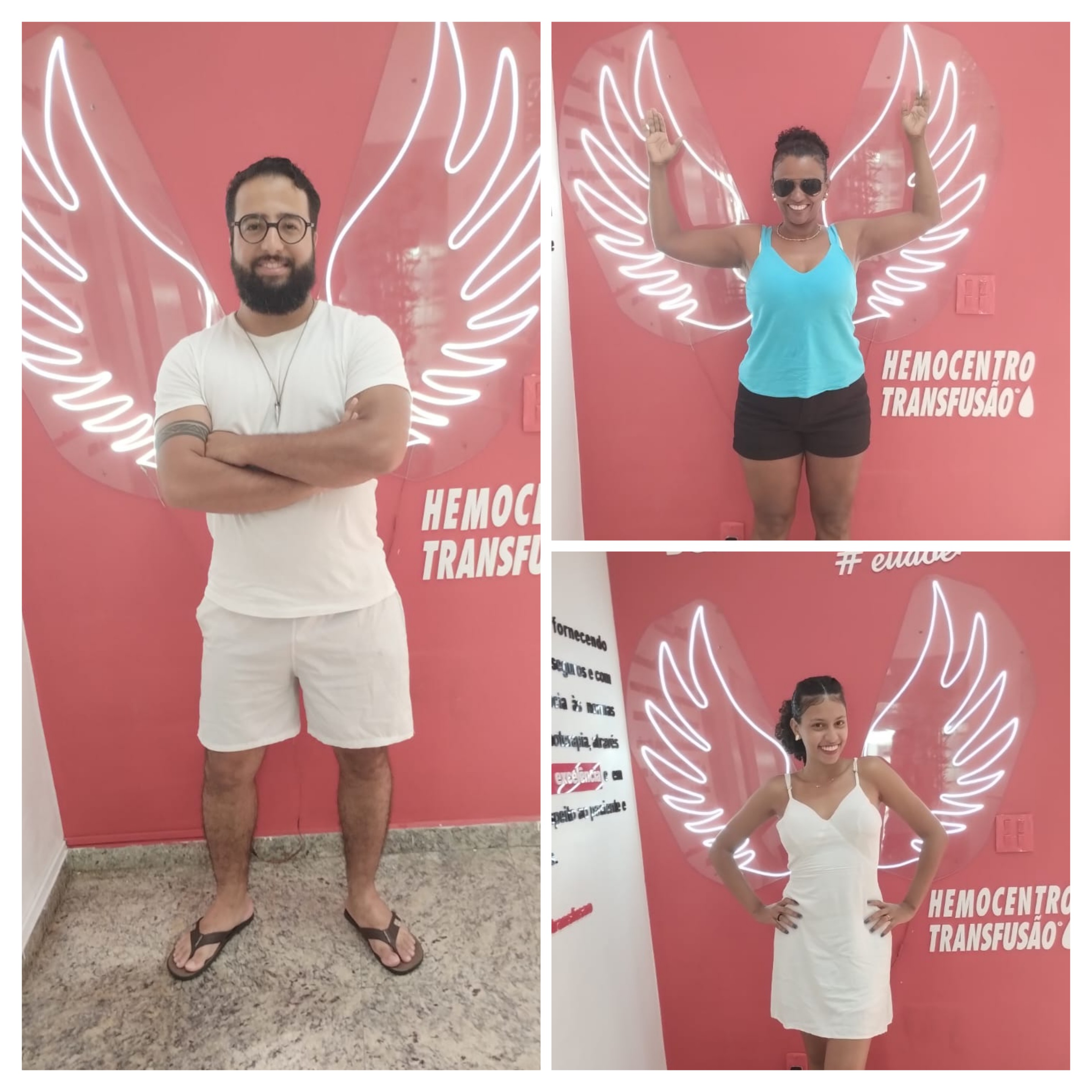 Márcia de Souza Santos, Daniela de Souza Santos e Nicolas de Souza Santos - Doação em Família 