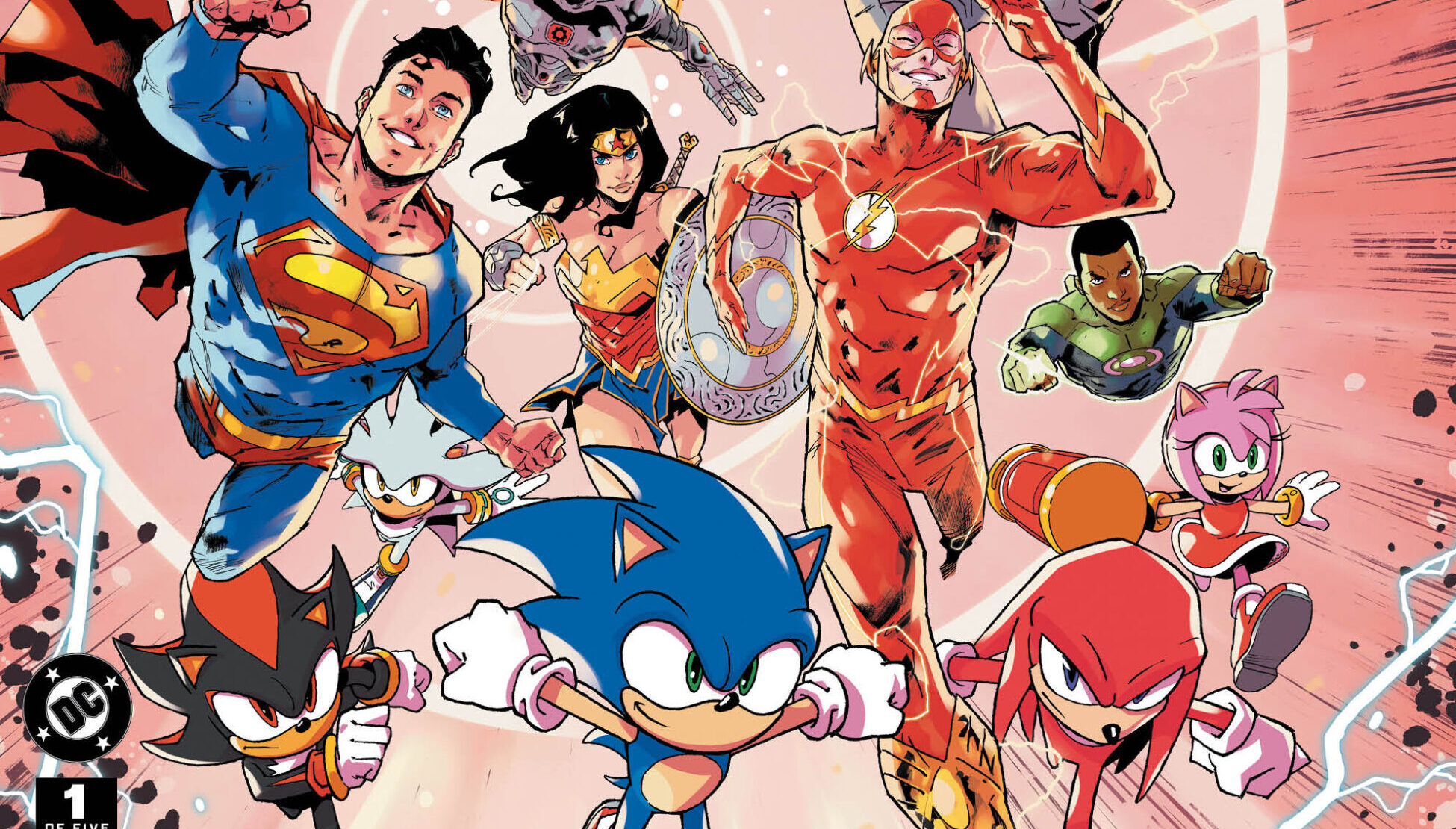 Crossover entre Sonic e Liga da Justiça ganha capa alternativa e primeiras imagens