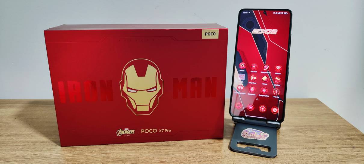 Poco X7 Pro Iron Man Special Edition se destaca pelo visual e bateria